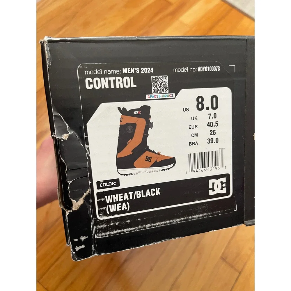DC‎ Control BOA Snowboard Boots Men's 8 Wheat Black NEW Winter Outdoors Snow